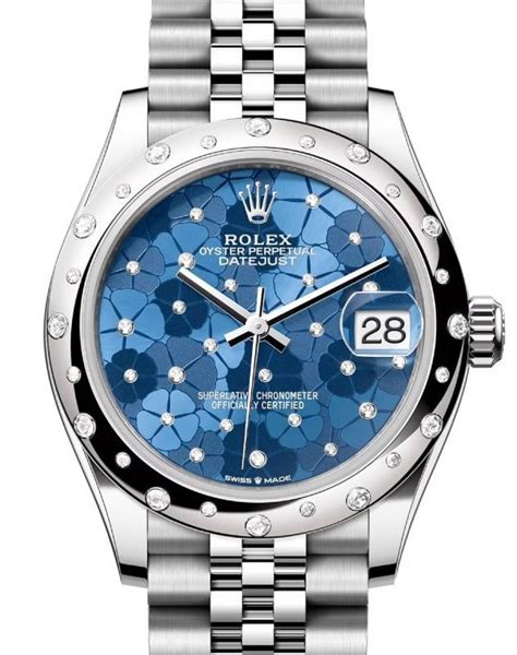 rolex datejust 31 white gold and diamonds